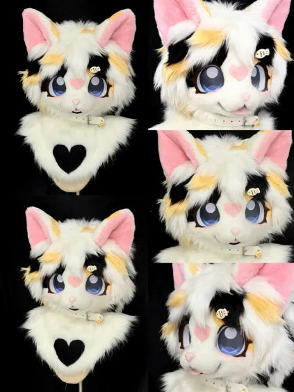 Sweet Cute Heart Feline Partial Fursuit