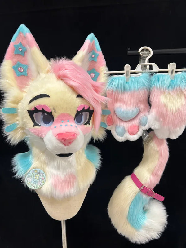 Star Studded Macaron Sweet Partial Fursuit