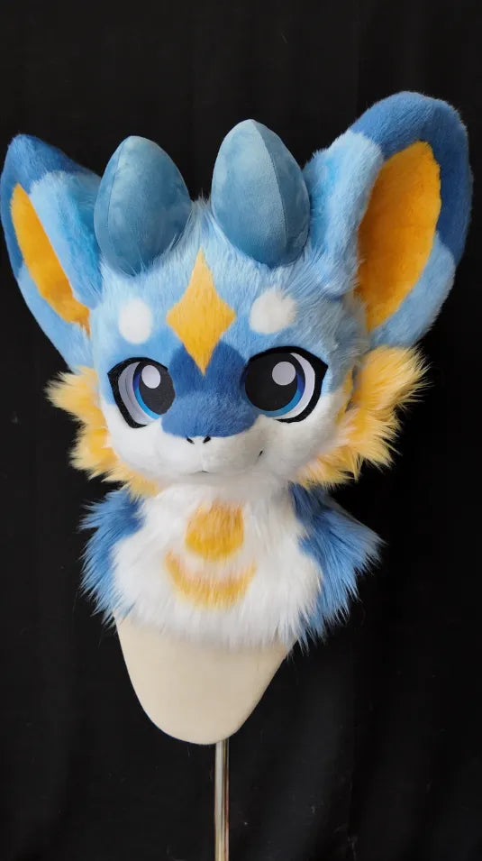 Blue Gold Star Diamond Fantasy Mini Partial Fursuit