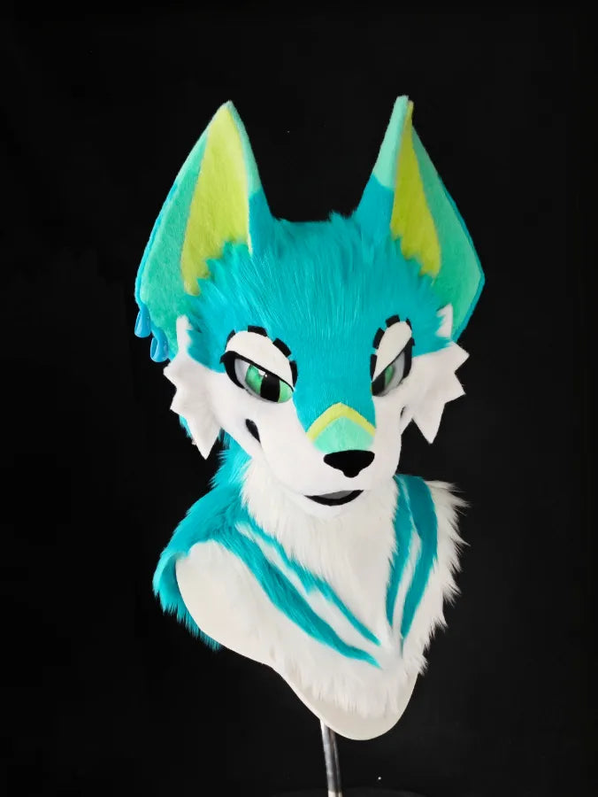 Lime Gradient Color Vitality Canine Mini Partial Fursuit | Energetic ...