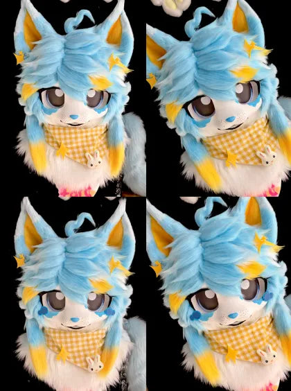 Blue Yellow Star Wish Style Full Partial Fursuit