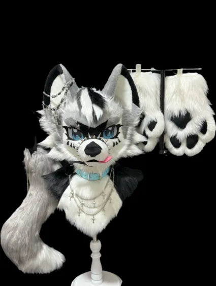 Gray White Cool Canine Full Partial Fursuit