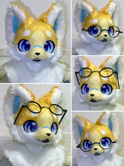 Yellow White Intellectual Mini Partial Fursuit