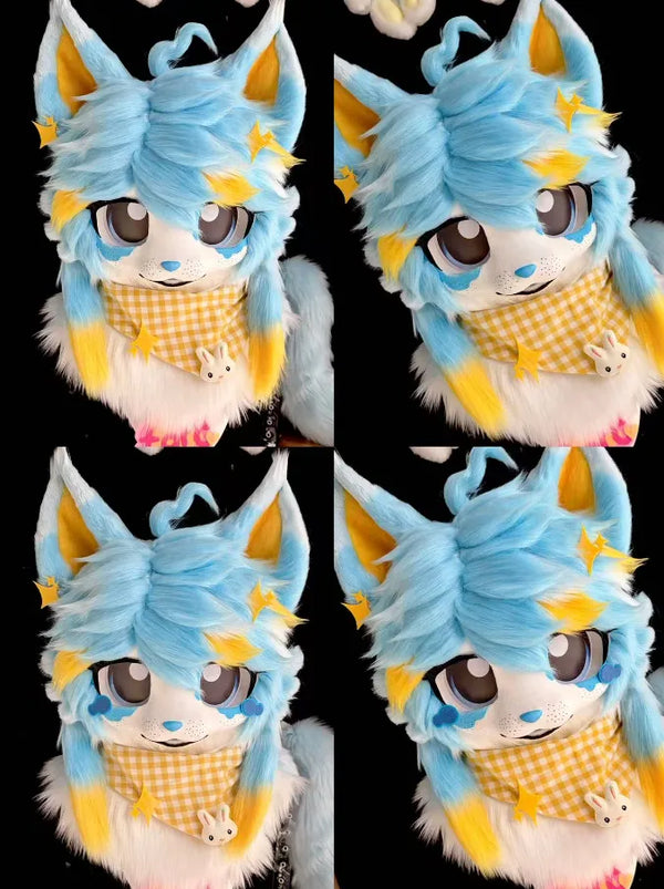 Blue Yellow Starlight Cute Full Partial Fursuit