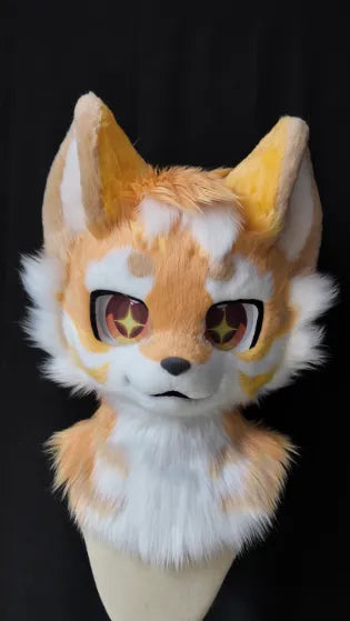 Orange White Star Pupil Sweet Mini Partial Fursuit
