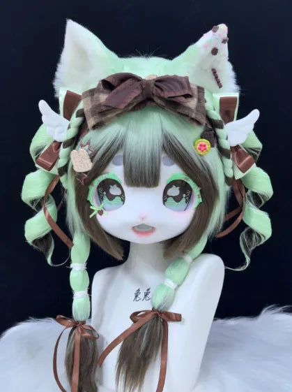 Matcha Dessert Cat Mini Partial Fursuit