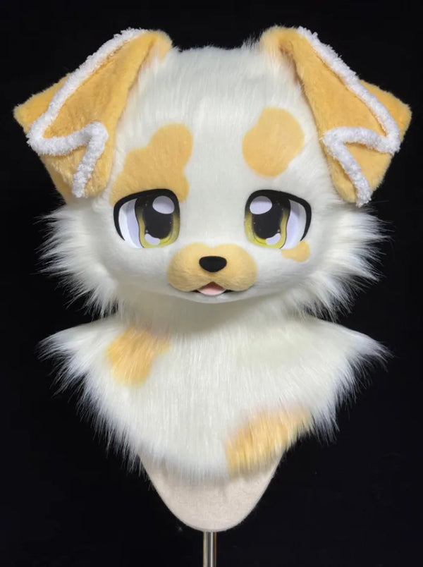 Cream Yellow Cute Puppy Mini Partial Fursuit