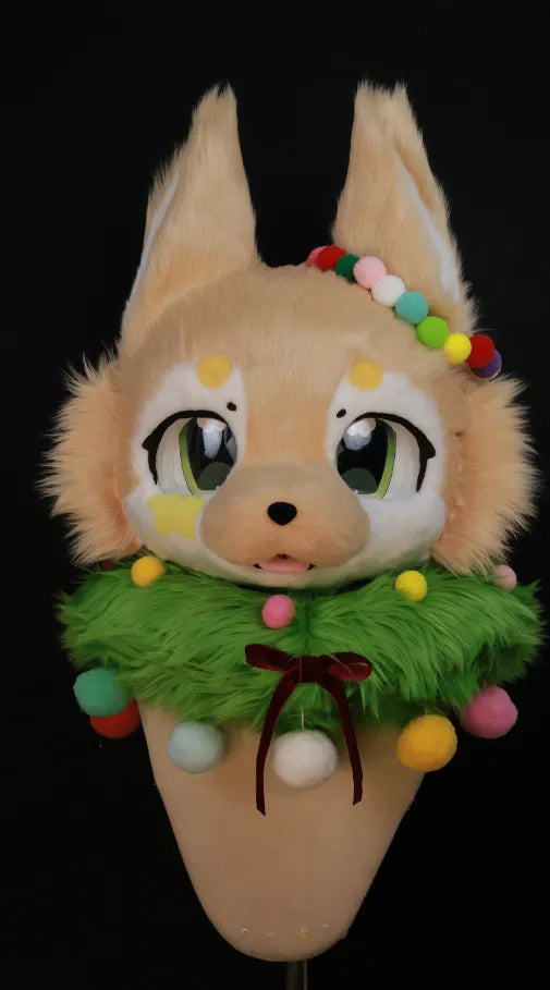 Light Brown Color Ball Sweet Canine Mini Partial Fursuit