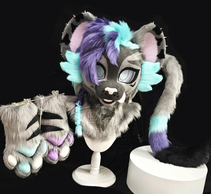 Purple Turquoise Trendy Fantasy Creature Full Partial Fursuit – Bold ...