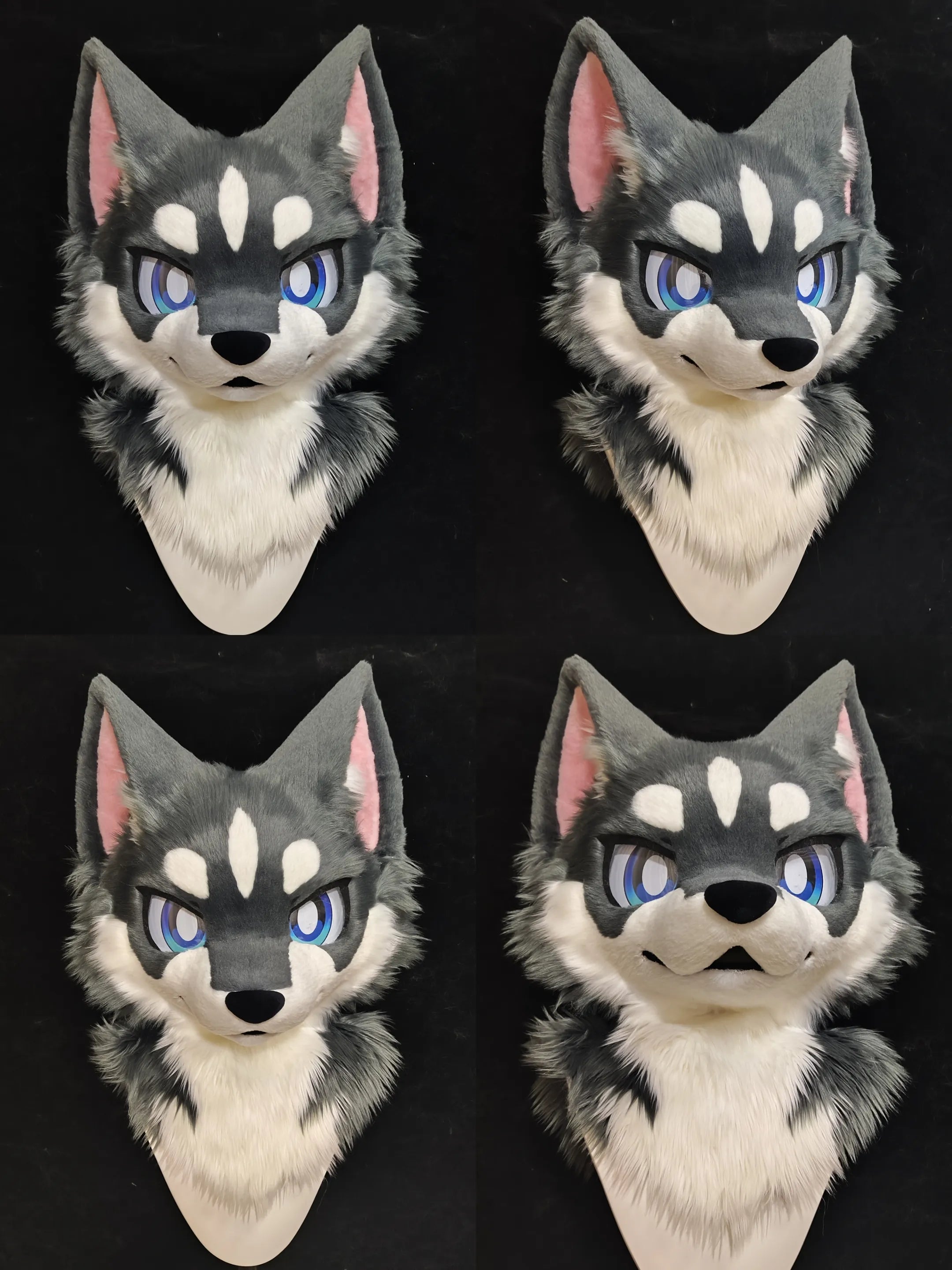 Gray White Husky Mini Partial Fursuit – Classic Colors & Cute Canine ...