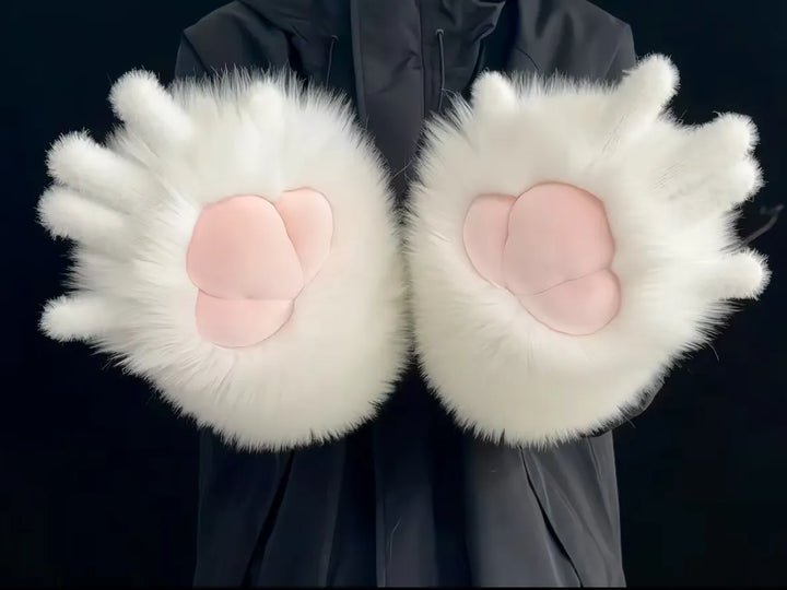 Obsidian Ram Kig Mini Partial Fursuit (White-Black Kig Ram Head & Paws ...