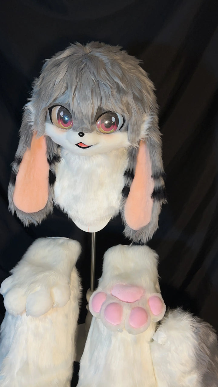 Adorable Lop Bunny Kemono Set (Head + Paws + Tail + Feet) – DokiDoki ...