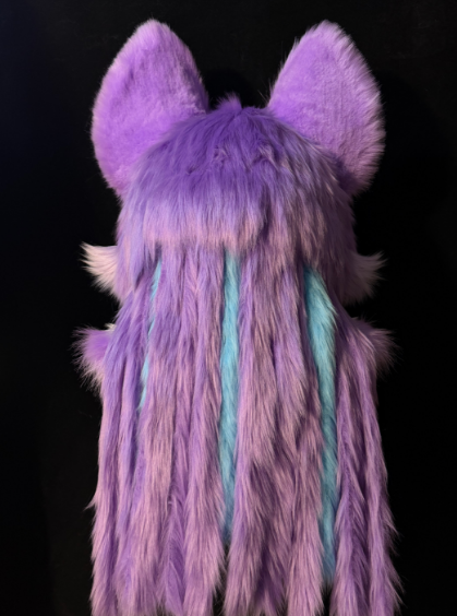 Purple Blue Fox Bell & Gradient Full Partial Fursuit Furry Costume Set ...