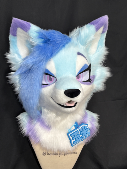 Blue Purple Pastel Wolf Mini Partial Fursuit Furry Costume Set ...