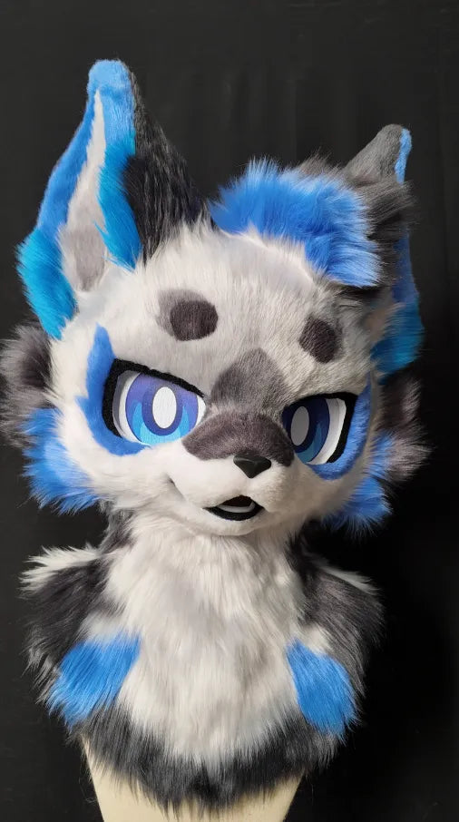 Blue Gray Wolf Mini Partial Fursuit Furry Costume Set – DokiDoki ...