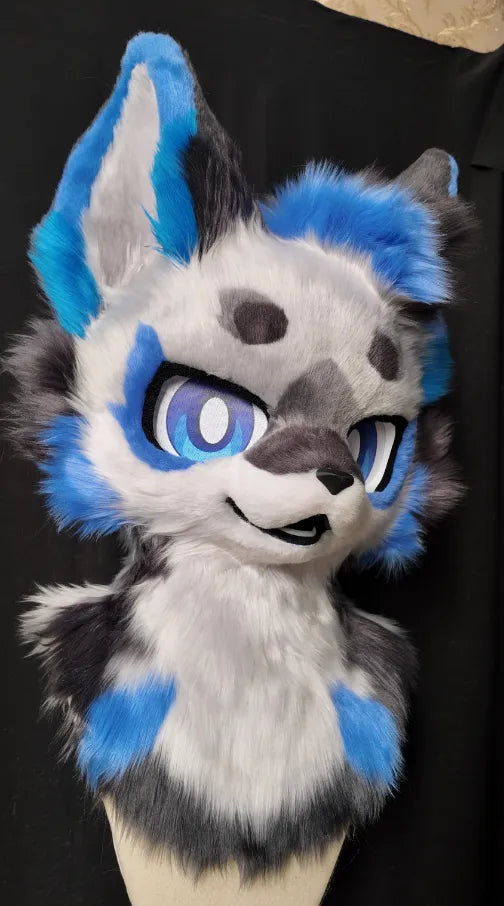 Blue Gray Wolf Mini Partial Fursuit Furry Costume Set – DokiDoki ...