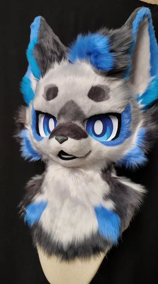 Blue Gray Wolf Mini Partial Fursuit Furry Costume Set – DokiDoki ...