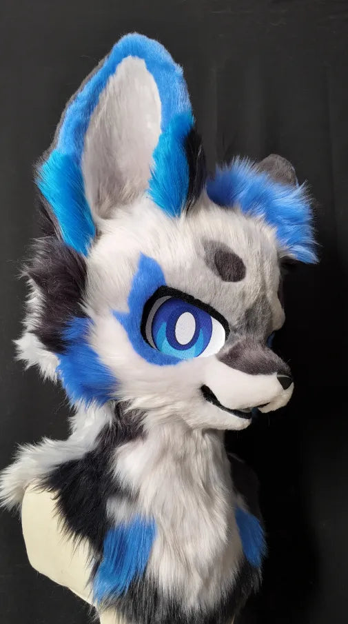 Blue Gray Wolf Mini Partial Fursuit Furry Costume Set – DokiDoki ...