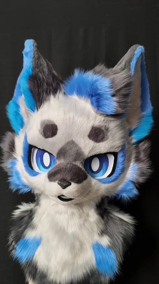 Blue Gray Wolf Mini Partial Fursuit Furry Costume Set – DokiDoki ...