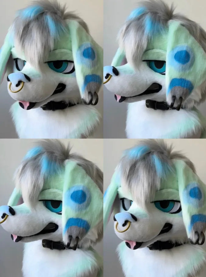 Pastel Tide Cool Full Partial Fursuit (Mint-Pink Gradient & Edgy ...