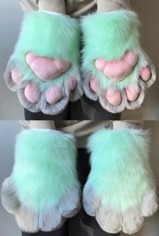 Pastel Tide Cool Full Partial Fursuit (Mint-Pink Gradient & Edgy ...