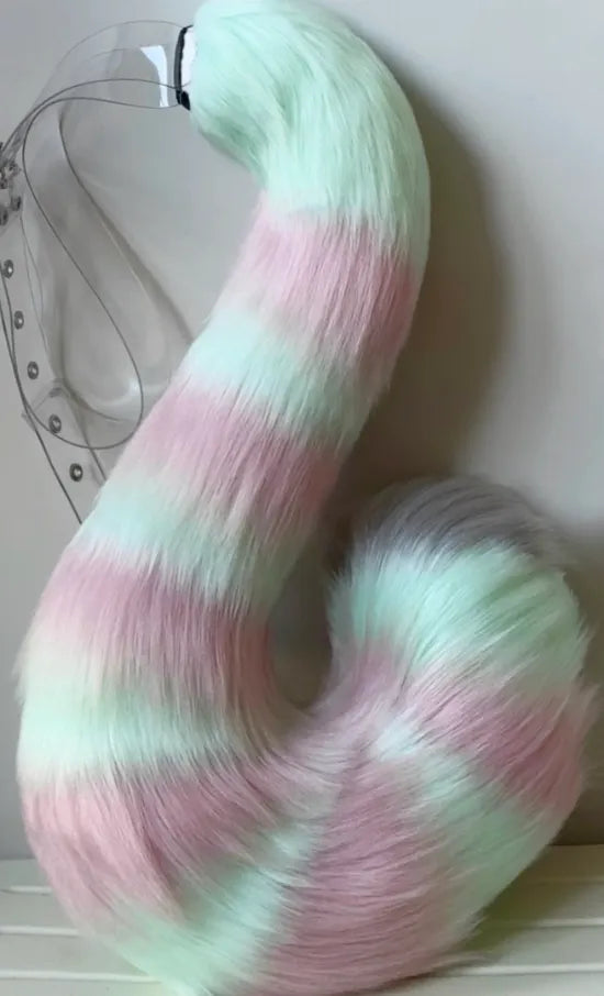 Pastel Tide Cool Full Partial Fursuit (Mint-Pink Gradient & Edgy ...