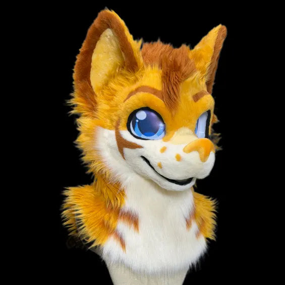 Sunny Orange Fox Toony Mini Partial Fursuit (Warm Orange-White Toony ...