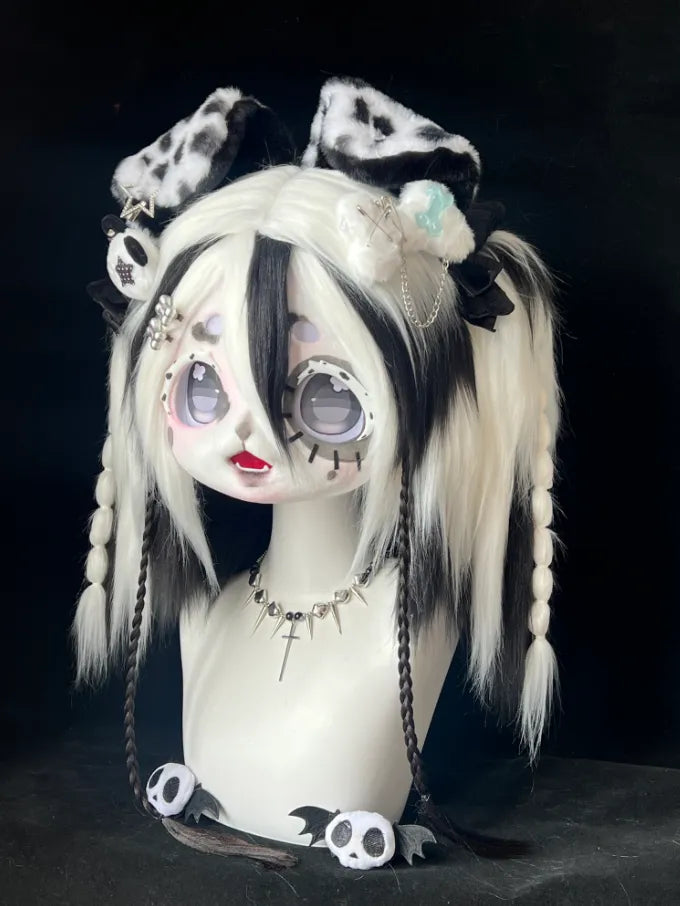 Goth Spotted Bunny Kig Mini Partial Fursuit (Head + Paws) – DokiDoki ...