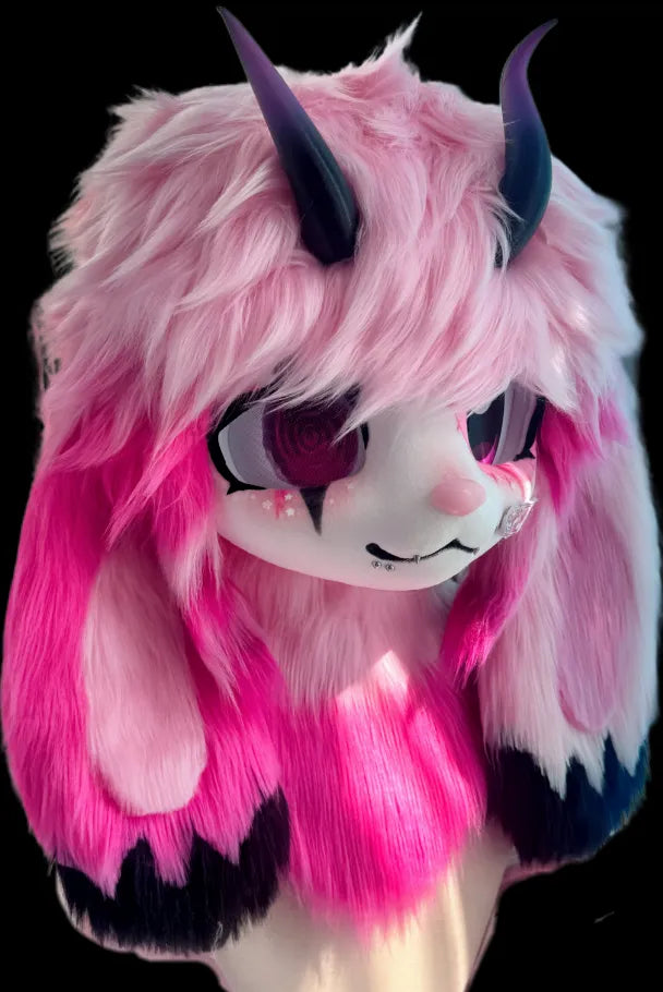 Pink & Black Demon Bunny Kig Set (Head + Paws + Tail) – DokiDoki ...