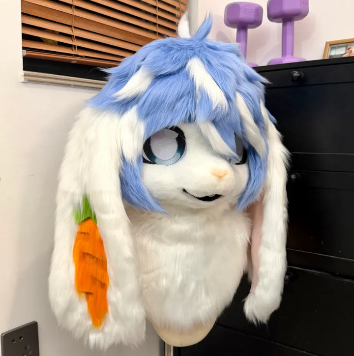 Soft Blue & White Rabbit Kemono Set (Head + Hand Paws) – DokiDoki ...