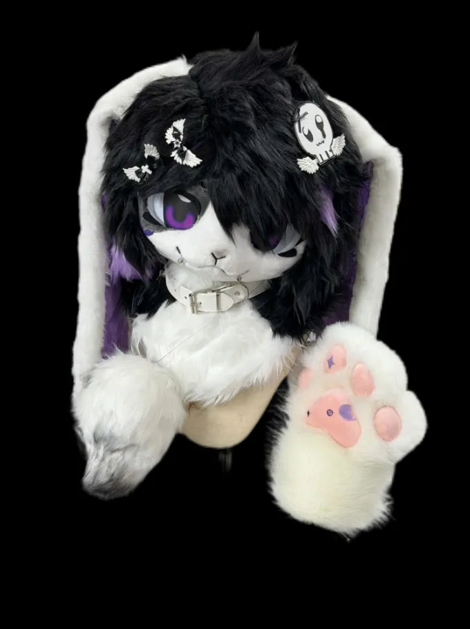 Gothic Purple Bunny Mini Partial Kemono Fursuit | DokiDoki Fursuit ...