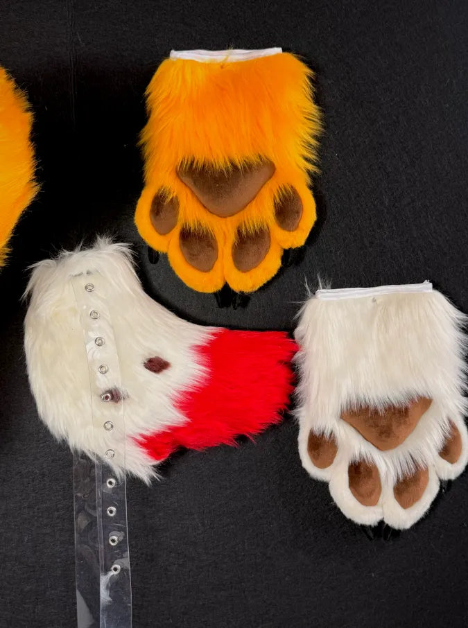 Sunny Orange Fennec Fox Kemono Fursuit - Cute Anime Partial Suit ...