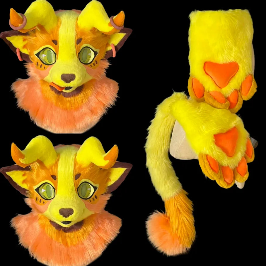 Sunset Gradient Horned Deer Fursuit - Fantasy Kemono Partial Sale ...
