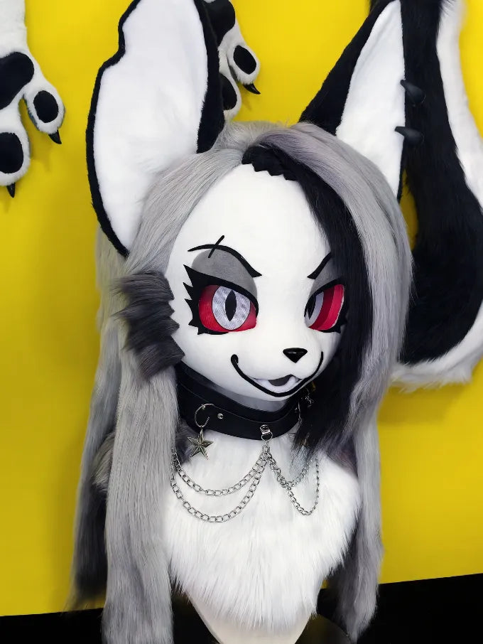 Gothic Split Color Fennec Fox Partial Kemono Fursuit – Fennec Fox ...