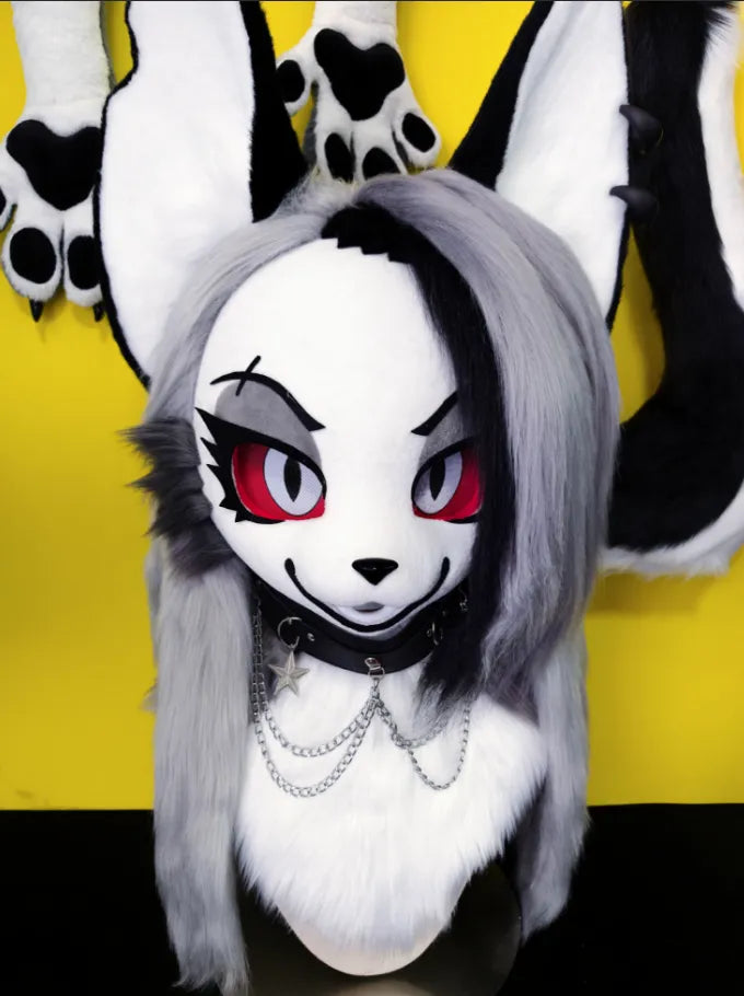 Gothic Split Color Fennec Fox Partial Kemono Fursuit – Fennec Fox ...