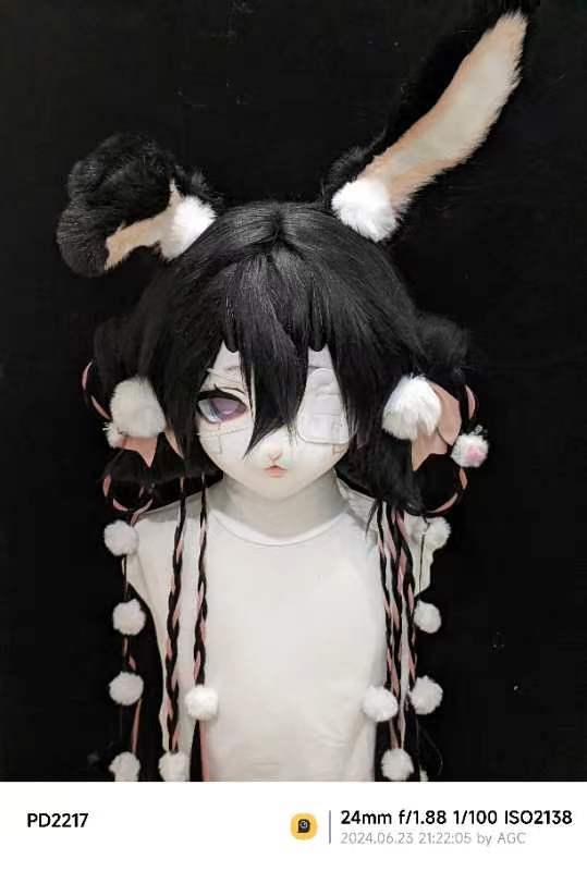 Long Black Hair Fursuit – DokiDoki FurryStudio