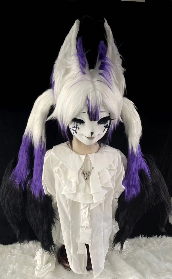 Black and Purple Bat Fursuit