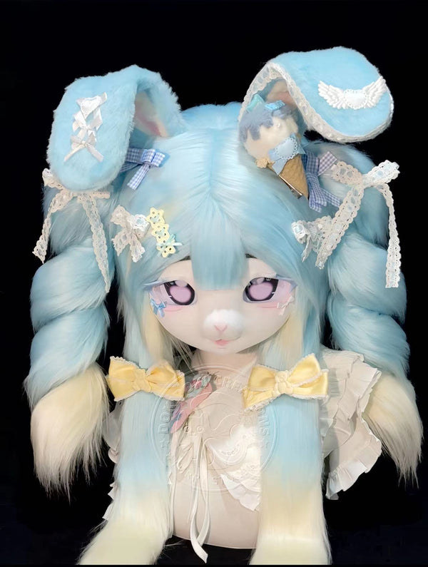 Sea Blue Lop-Eared Bunny Sister Fursuit