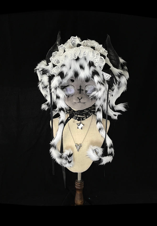 White Dotted Dark Spider Emo Fursuit